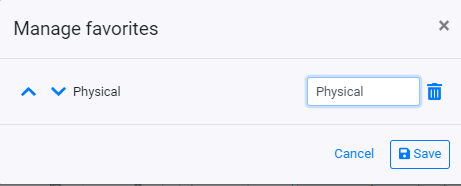Manage Favorite